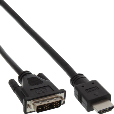 Inline Hdmi-DVI HDMI Cable Male a DVI Male 18 + 1 Black 0,3M — image 1