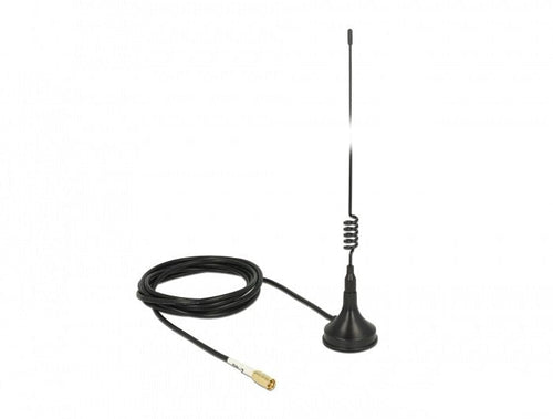 Delock WLAN 802.11 B G N Antenna Smb Connector Male 2 dBi Starr Omnidirektional With Magnética Base And Cable  — image 1