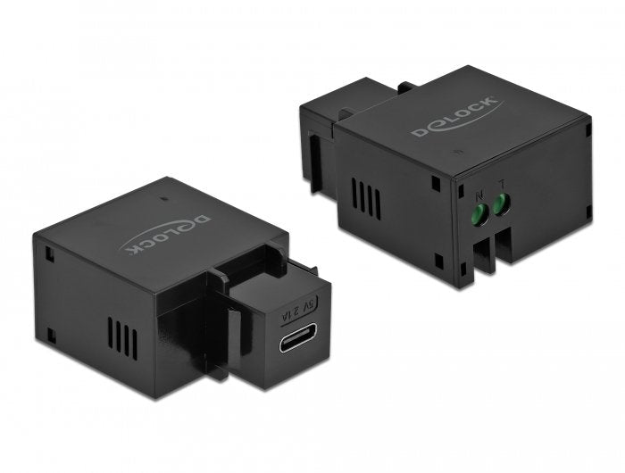 Delock Módulo Keystone With Port Charging USB Type-c, 2,1A, Black