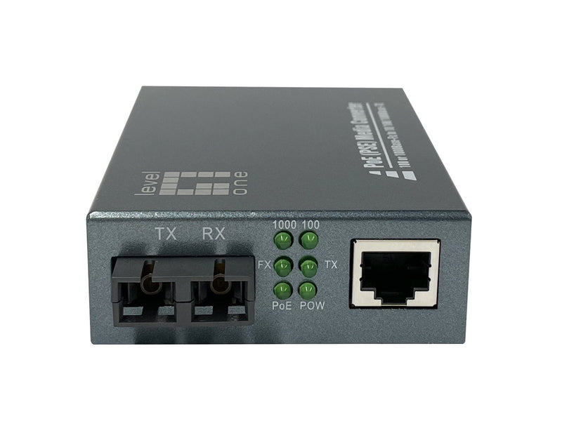 Levelone Convertidor GVT-2013 10 100 1000TRJ45 To Sc Mm Pse