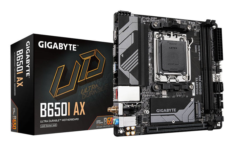Gigabyte Motherboard B650I Ax DDR5 AM5, Mini Itx, 1 X Pci Express X16 Slot