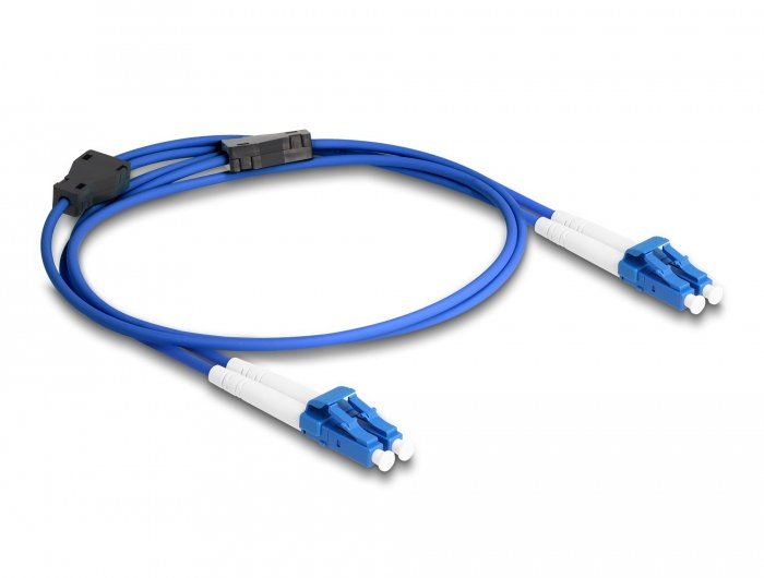 Delock Lwl Cable With Armadura Metálica Lc Duplex a Lc Duplex Singlemode OS2 1M