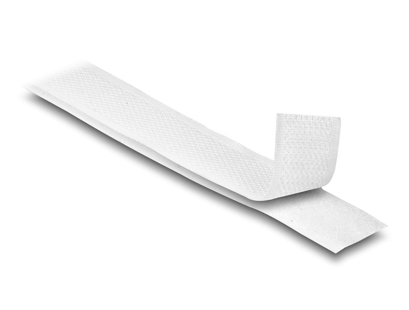 Delock 20921 Tape Hook And Bucle High Resistencia 15M X An 20MM White
