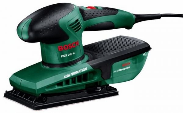 Bosch Lijadora Orbital Pss 200A Green/Black 200 Watts Case 200A 0603340000