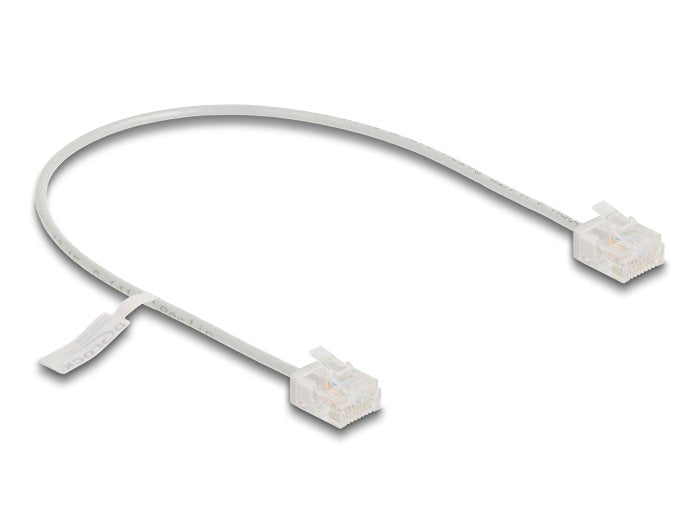 Delock RJ45 Network Cable CAT.6 UTP Ultra Slim 0,3M Gris Con Kurzen Machon