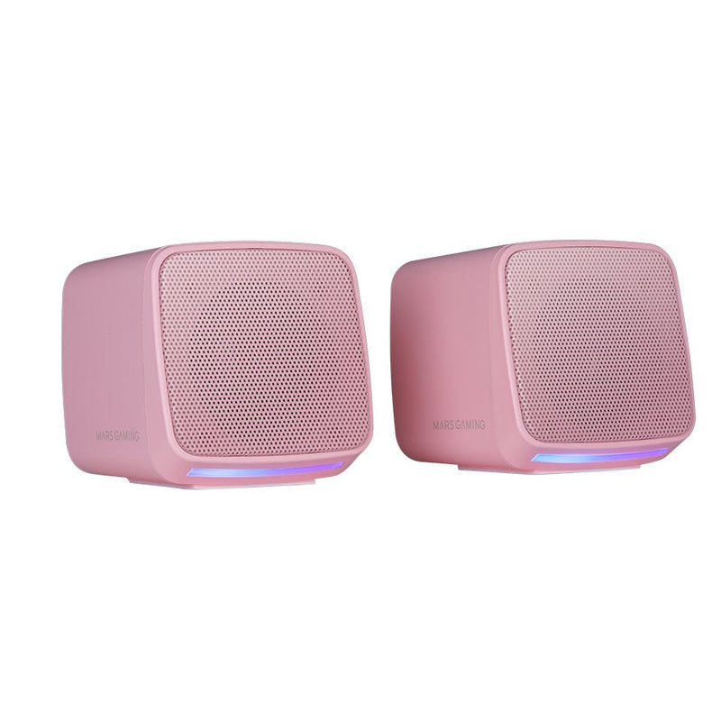 Mars Gaming Speakers Bluetooth Ms-pro Pink Iluminación RGB Flow Dinámica/ 10W/ Control Volumen/ Connection Jac