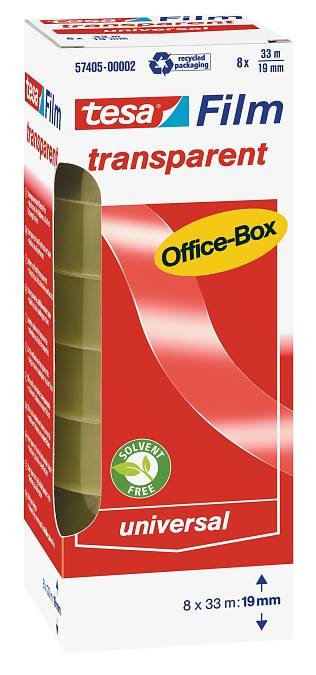 Tesa Film Tape Adhesiva Transparent Officebox Roll 19MM X 33M Pack 8U