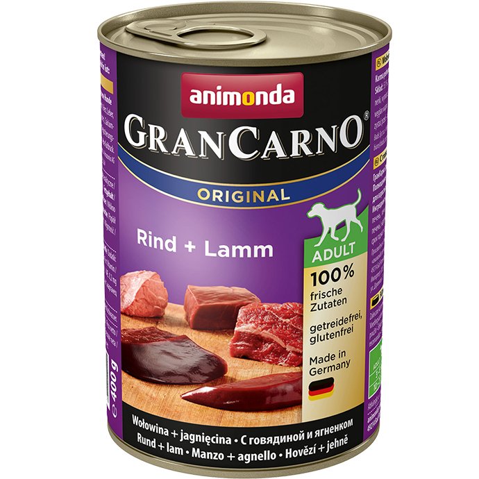 Animonda Grancarno Sabor Adulto: Ternera And Cordero 400G - Comida Húmeda Perros