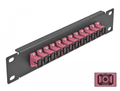 Delock 10 Lwl Patchpanel 12 Port Sc Simplex Violett 1 He Black — image 1