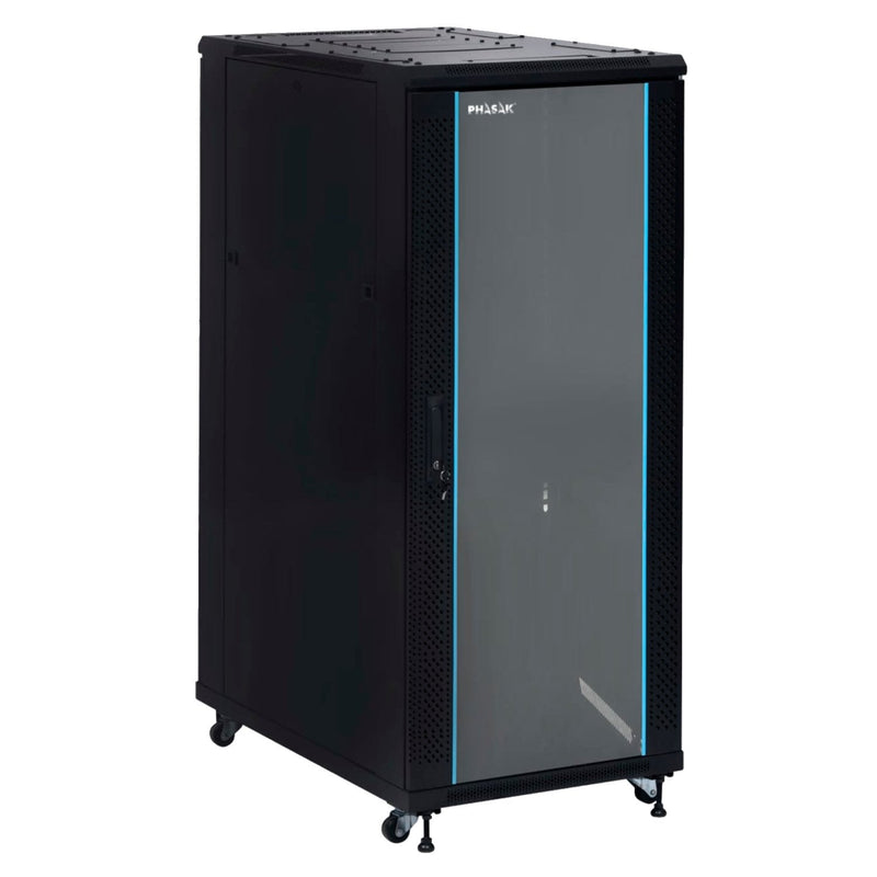 Phasak Cabinet Rack Floor 19 Pro 37U Black 800X1000 Montado Pho 8137