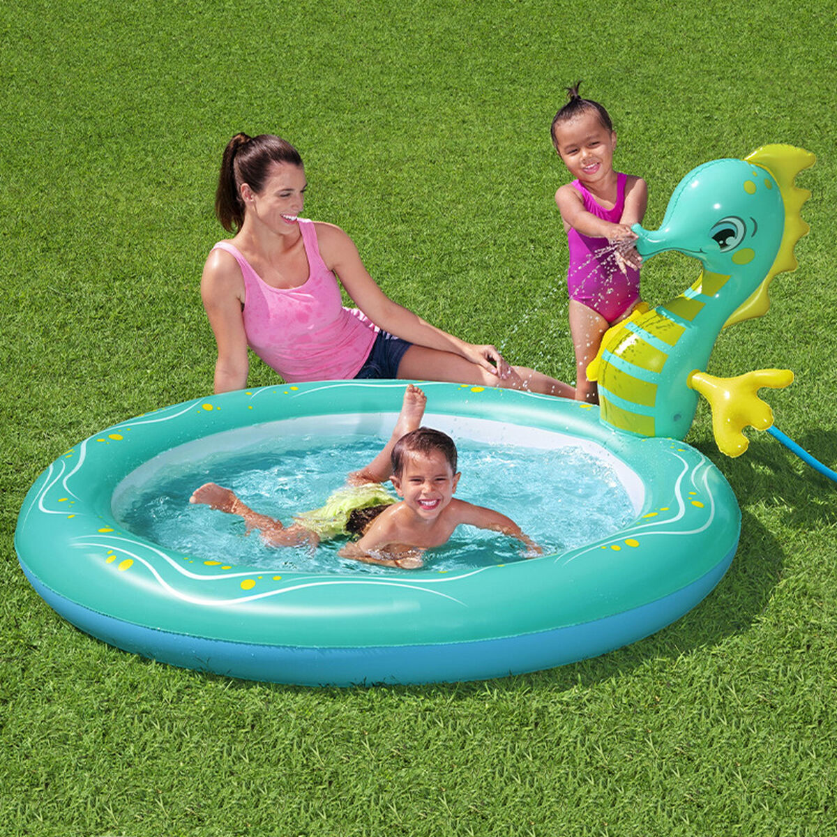 Bestway Inflatable Paddling Pool For Children Bestway Sea Horse 188 X 160 X 86 Cm