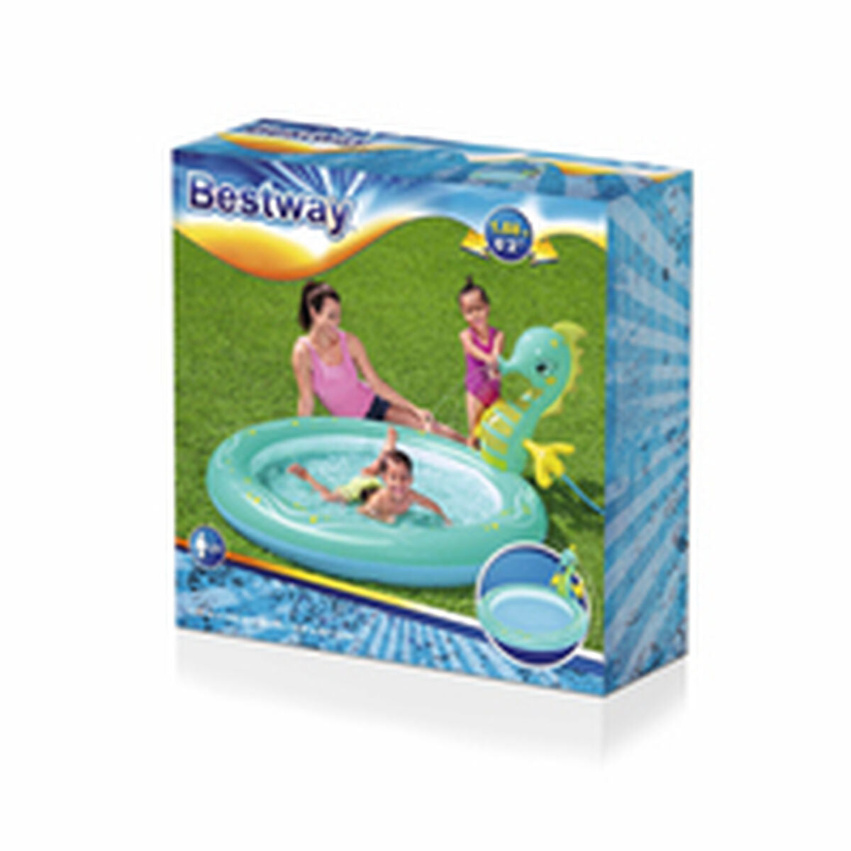 Bestway Inflatable Paddling Pool For Children Bestway Sea Horse 188 X 160 X 86 Cm