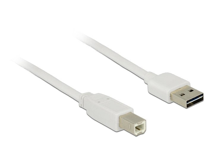 Delock 85154 Cable Easy-USB 2.0 Type-a Male USB 2.0 Type-b 3M White