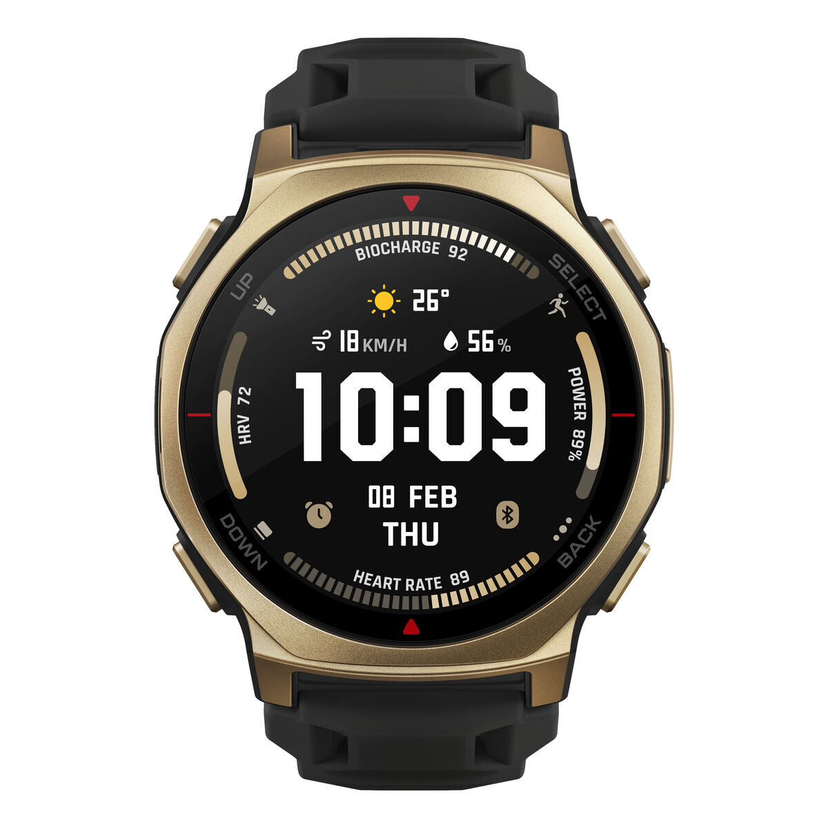 Amazfit Smartwatch Amazfit W2548Gl1N Black Golden Ø 44 Mm