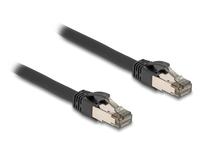 Delock 80245 Network Cable RJ45 CAT.6A U/FTP Ultraflexible Con Cover Metálica Interior 15M, Negro