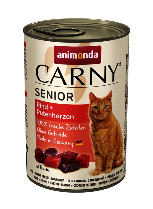 Animonda Carny Senior Sabor: Corazones Ternera And Pavo 400G