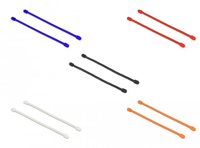 Delock Brida Cables Biegsam L 250 X B 4MM Colours Surtido Set 10 Units