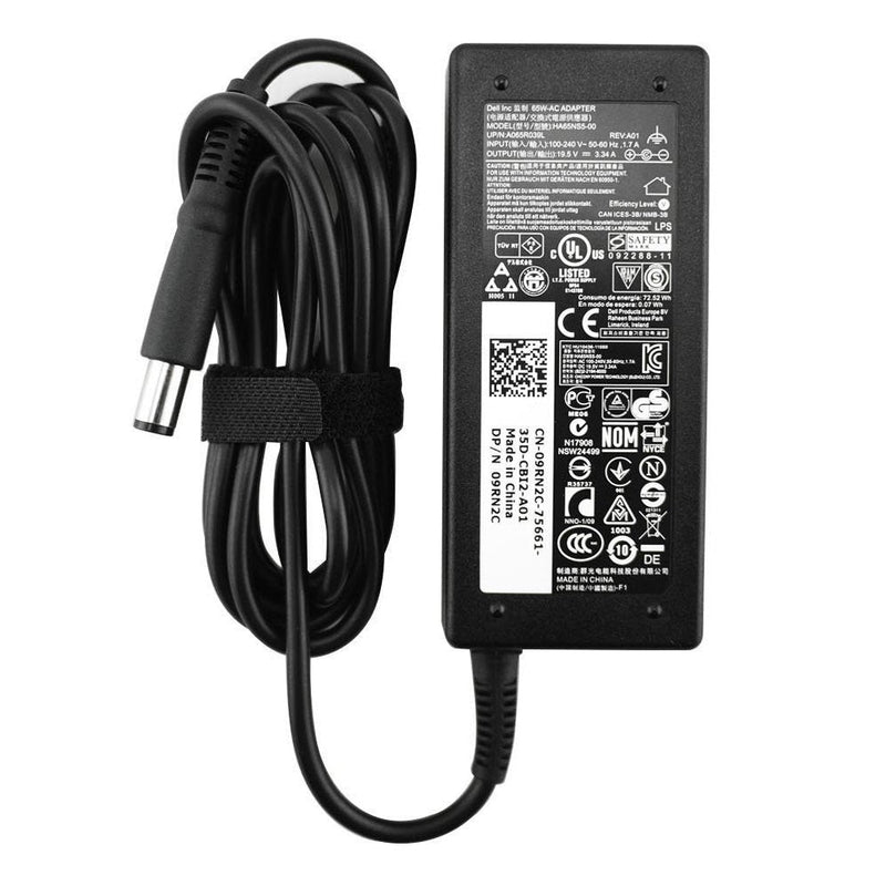 Dell Charger 19.5V 3.34A 65W (7.4MMX5.0MM) With Cable Power New Style PA-12 With Rounded Sides YGT77