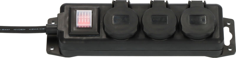 Brennenstuhl Power Strip 1159950013 Base Múltiple 2M 3 Salidas AC Indoor / Outdoor Black