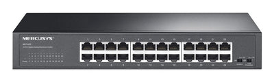 Mercusys Switch No Gestionable MS124GS 24P 24x RJ45 1Gbps Housing Metalica Enrackable — image 1