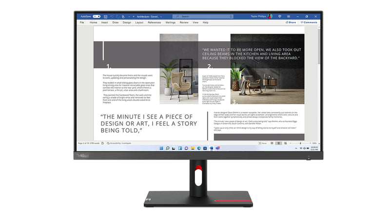 Lenovo Monitor Thinkvision S27I-30 LED Display 68,6CM (27) 1920 X 1080 Pixels Full HD Grey