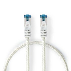 Nedis CAT.6A Cable S/FTP RJ45 Connector Male RJ45 Connector Male 0.50M Snagless Round Trenzado / Pvc Silver Em