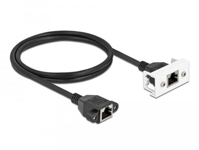 Delock Cable 87131 Network Black White 1M CAT.6A S/FTP (s-STP) — image 1