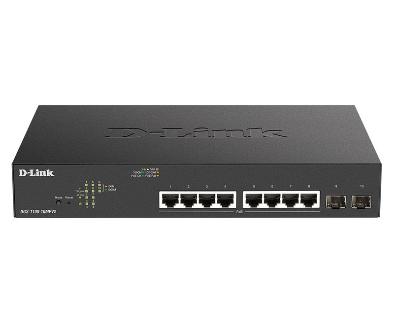 Switch D-link DGS-1100-10MPV2 10 Ports RJ-45 Gigabit 10 100 1000 PoE Sfp