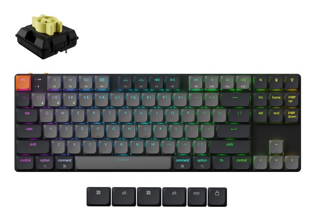 Keychron Keyboard Wrl K1 RGB/Black K1X-B4