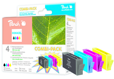 Peach Ink Compatible HP 364XL Black Magenta Yellow Cyan Pack 4 Pieces PI300-370 — image 1