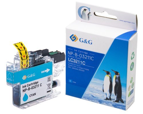 G&g Ink Cartridge Compatible With Brother LC-3211C Cyan