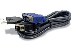 Trendnet TK-CU15 Cable Video, Keyboard And Rat Trendnet TK-CU15, 4,5M, Black VGA/Svga Hdb 15, USB 1.1, VGA/Svg