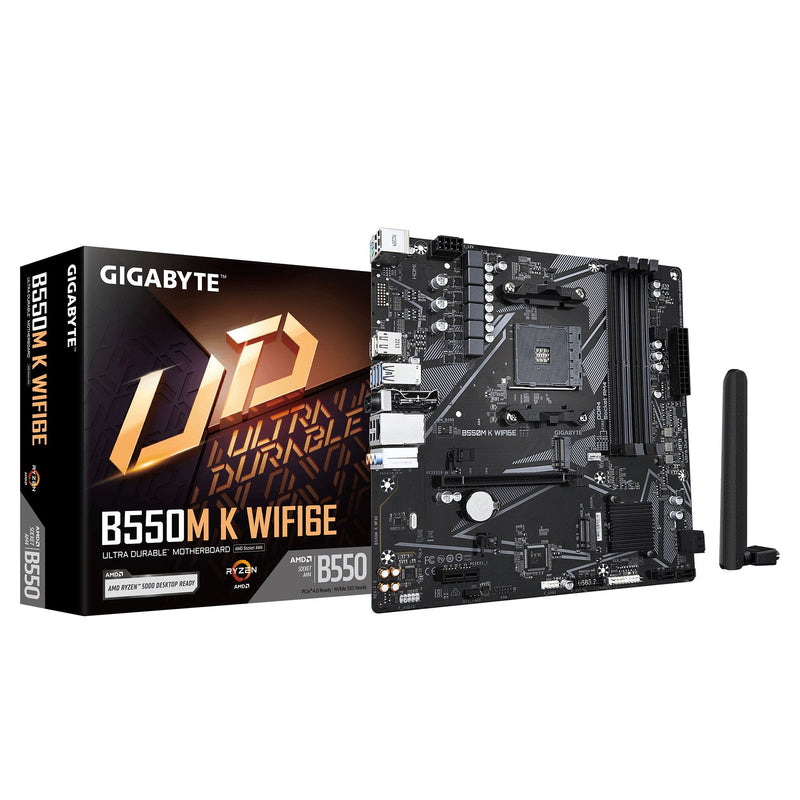 Gigabyte Motherboard B550M K WF6E AM4 4XDDR4 MATX HDMI DP USB MB