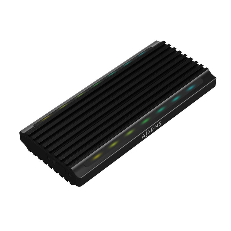 Aisens External Enclosure Drive SSD M.2 SATA NVMe USB 3.2 Without Screws ASM2-RGB012B