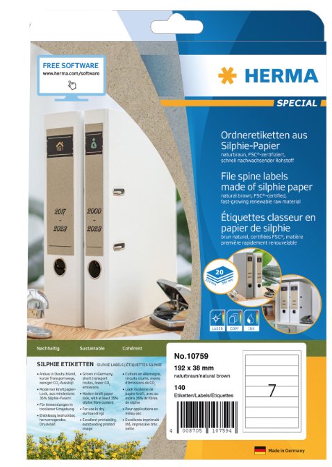 Herma Labels Ring Binder Silphie A4 20 Hojas 192X38