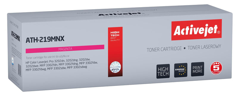 Activejet Toner ATH-219MNX Spare Part HP 219X W2193X Supreme 2500 Páginas Magenta With Chip