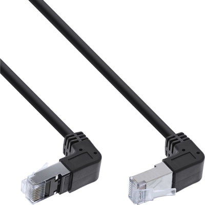 Inline Network Cable Ángulo Ascendente/Descendente, S/FTP (pimf), CAT.6, 250MHZ, Pvc, Cobre, Black 0,15M — image 1