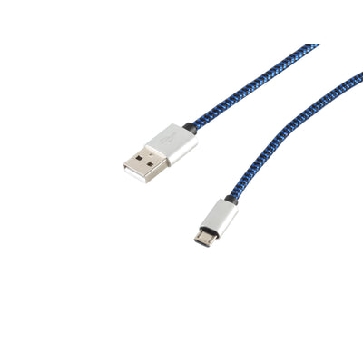 S-conn 14-50023 USB Cable 2M USB 2.0 USB a Micro-usb B Blue — image 1