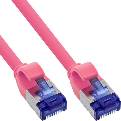 Inline® Network Cable Slim, CAT.6A, S/FTP, Tpe (lszh) Flexible, PoE, Magenta 20M — image 1