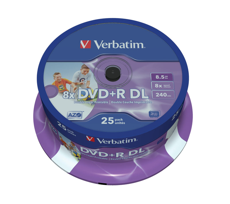 Verbatim Tarrina Dvd Double Capa 25 Units Dvd + R Dl 8.5GB 8X