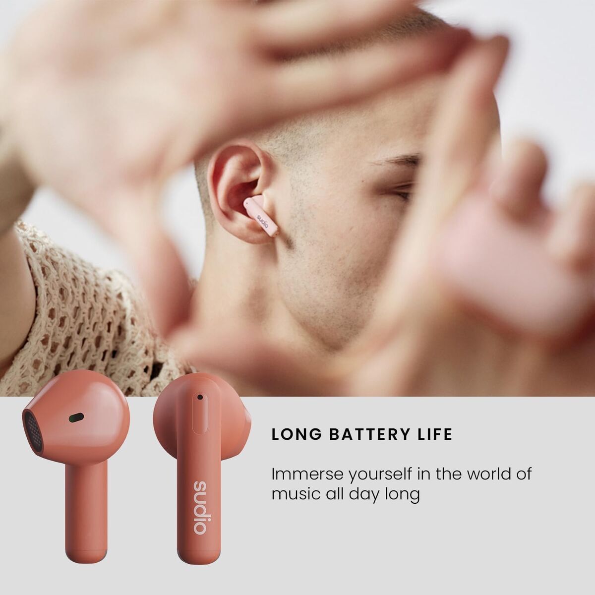 Sudio In-Ear Bluetooth Headphones Sudio A1 True Wireless Orange