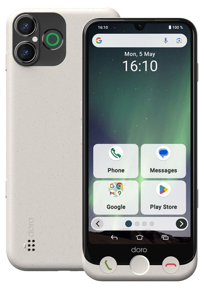 Doro Smartphone Aurora A30 6.1 SIM Double Android 14 4G USB Type-c 6GB 128GB 5000MAH White — image 1