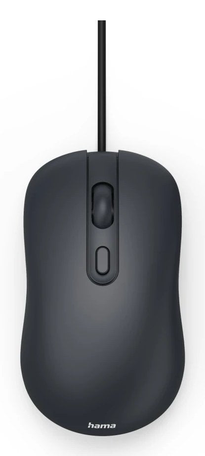 Hama CM-200 Mouse Optico 2000DPI - Cable 180CM - 4 Buttons - Quiet - Uso Ambidiestro - 5.8X3.5X10.3CM - Black — image 1