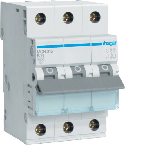 Hager Switch Magnetotérmico MBN125 1POLOS 6KA B-25A 1M