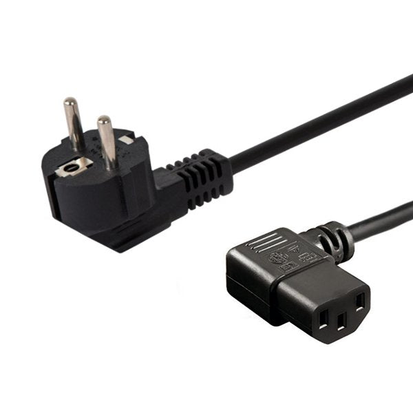 Savio CL-116 Cable Power Acodado IEC C13 1,8M Black