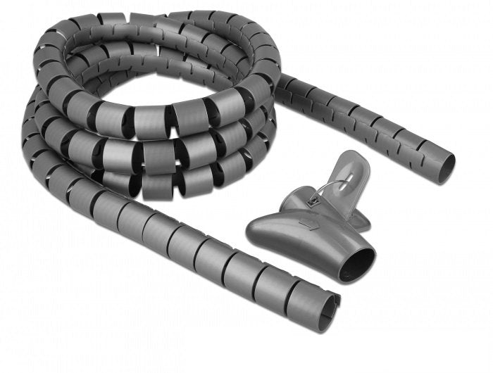 Delock Hose Espiral With Tool Extracción, 2,5 Metres X 30MM, Hose Cable Grey 18846
