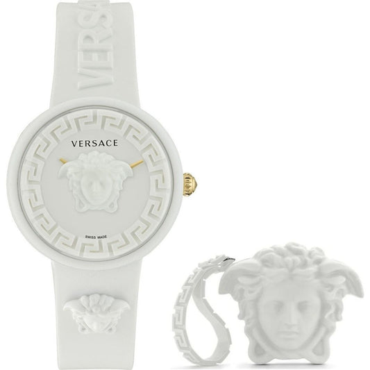 Versace Ladies' Watch Versace Medusa Pop 3H + Versace White Silicon Purse (Ø 39 Mm)