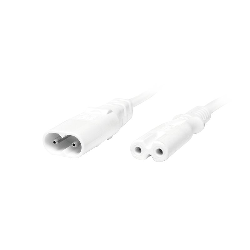 Logilink 2M, IEC 60320-C8/IEC 60320-C7 White C8 Acoplador C7 Acoplador