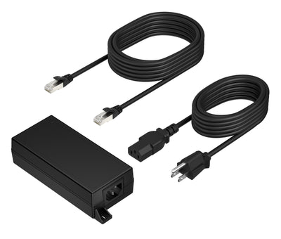 Poly HP PoE + 65W 2.5G Adapter With 3.66M CAT.6A Cable And Power Cord Black — image 1