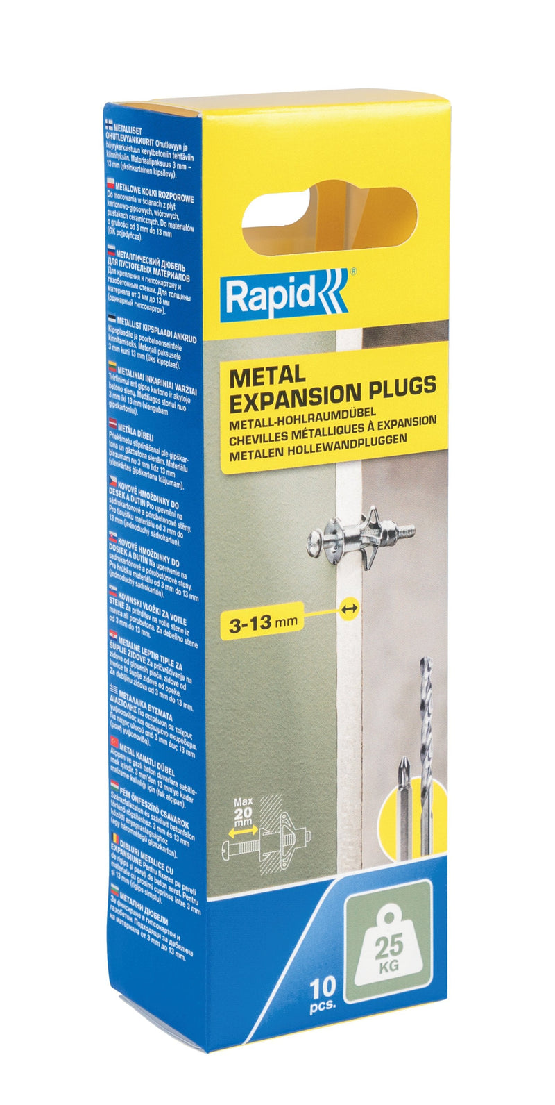 Rapid Blíster 10 Unidades Taco Expansión Metallic Ø8X32 Tornillo M4X40 5001546